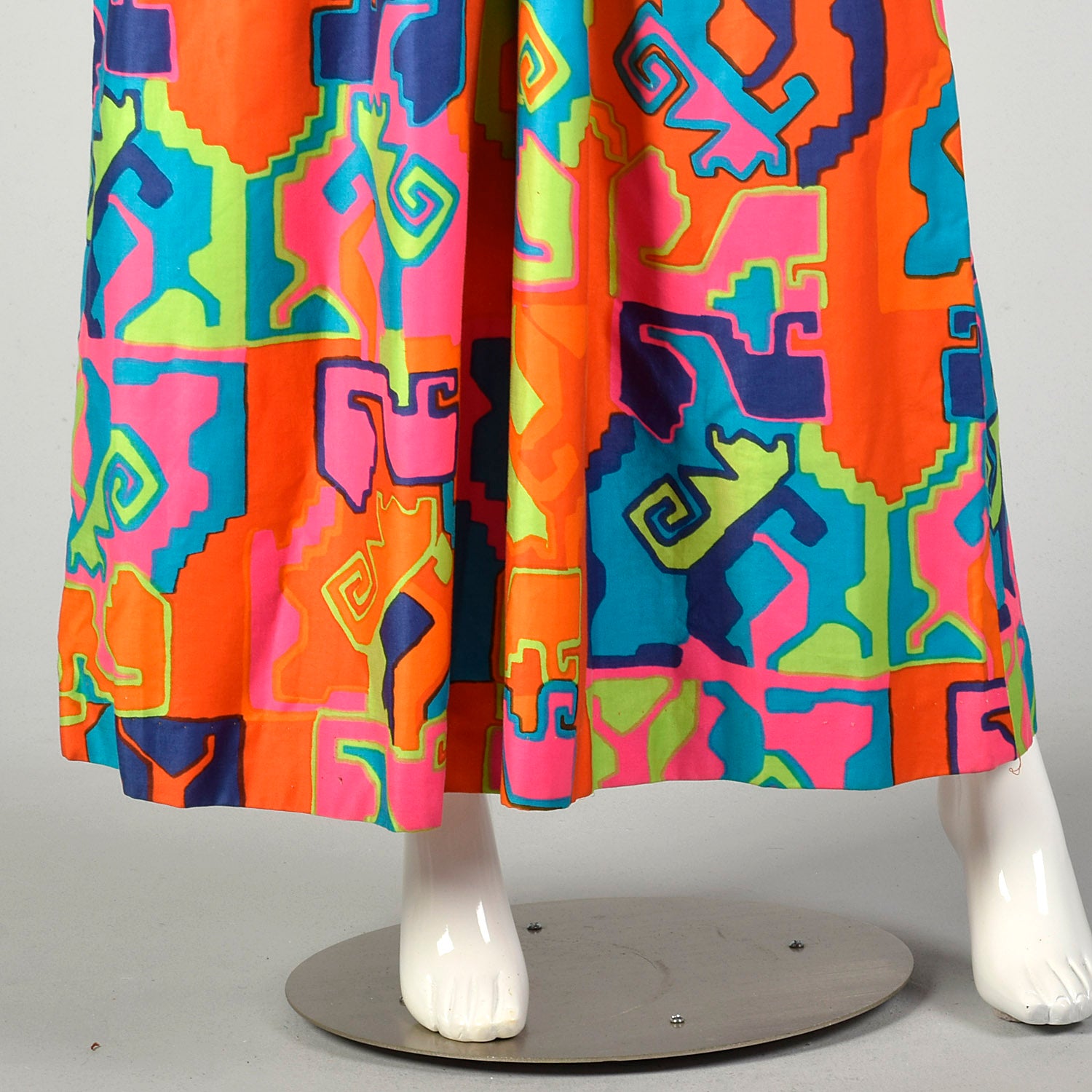 Small 1960s Palazzo Pant Jumpsuit Eddy George Colorful Geometric