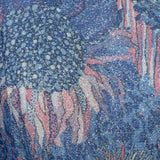 Small 1970s Maxi Dress Lurex Psychedelic Metallic Floral Evening