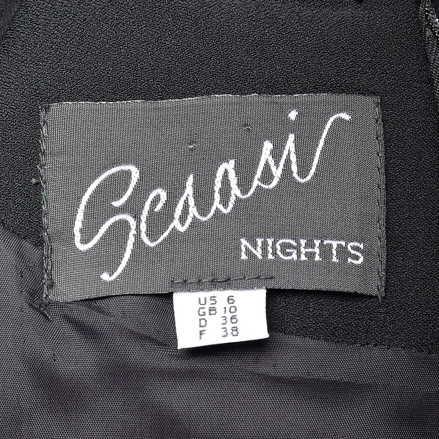1990s Black Shift Dress with Illusion Bust