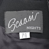 1990s Black Shift Dress with Illusion Bust