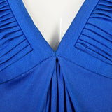 XXS 1970s Dress Royal Blue Disco Low Cut Maxi Dress