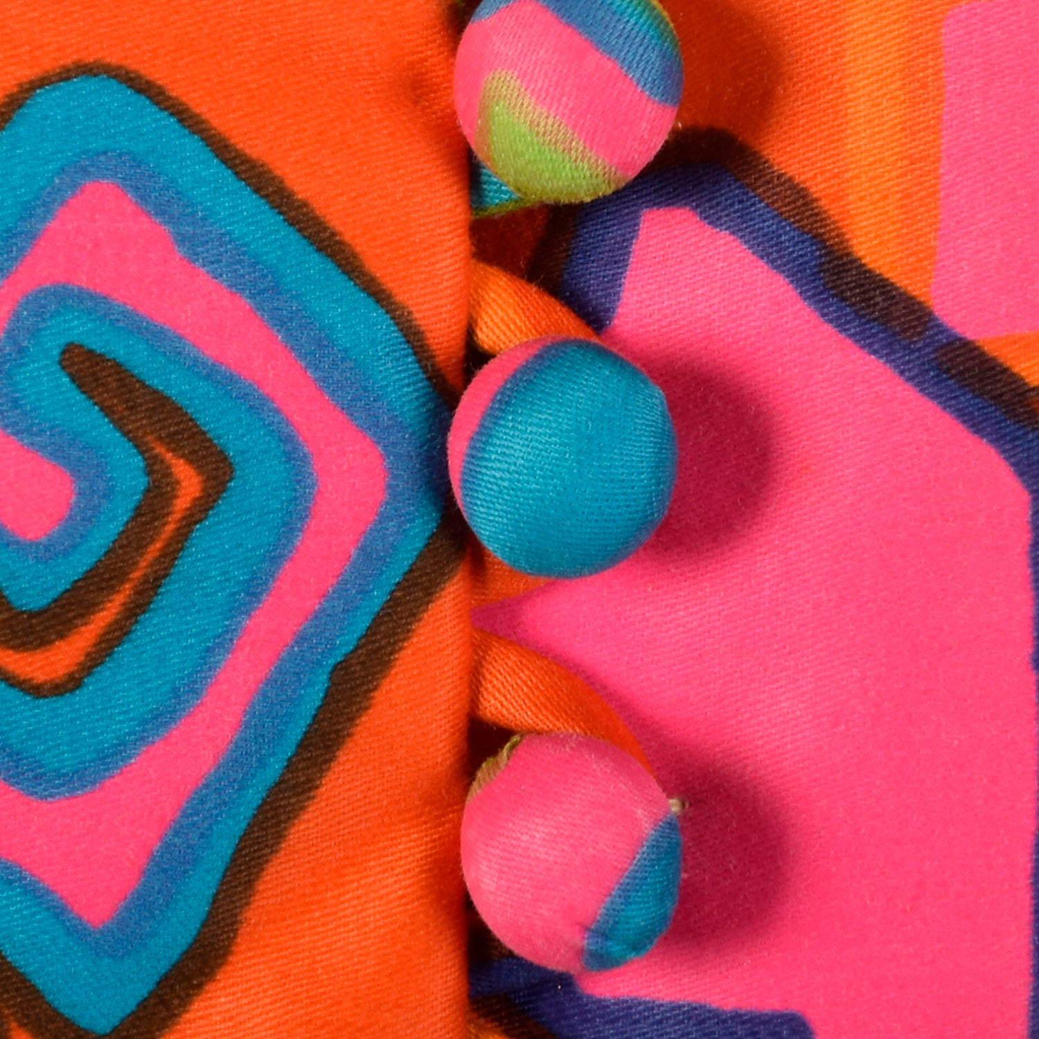 Small 1960s Palazzo Pant Jumpsuit Eddy George Colorful Geometric
