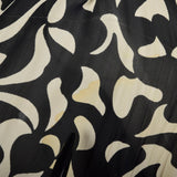 1940s Black and White Print Dress with Sheer Overlay