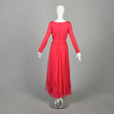 Medium 1970s Dress Barbie Hot Pink Miss Elliette Long Sleeve Car Wash Hem