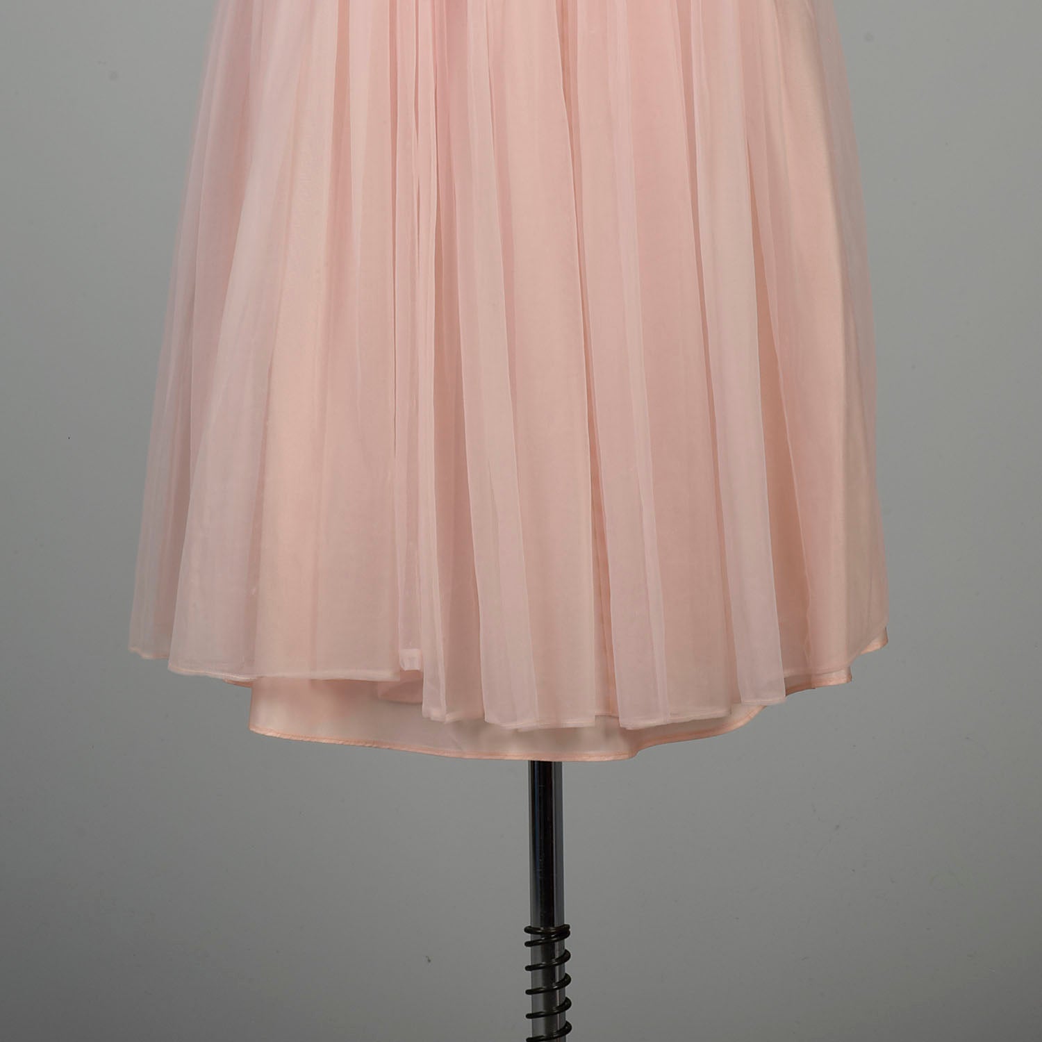 XXS 1950s Pink Party Dress Ruched Barbie Strapless
