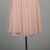 XXS 1950s Pink Party Dress Ruched Barbie Strapless