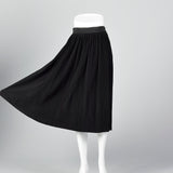 1950s Black Crystal Pleat Skirt