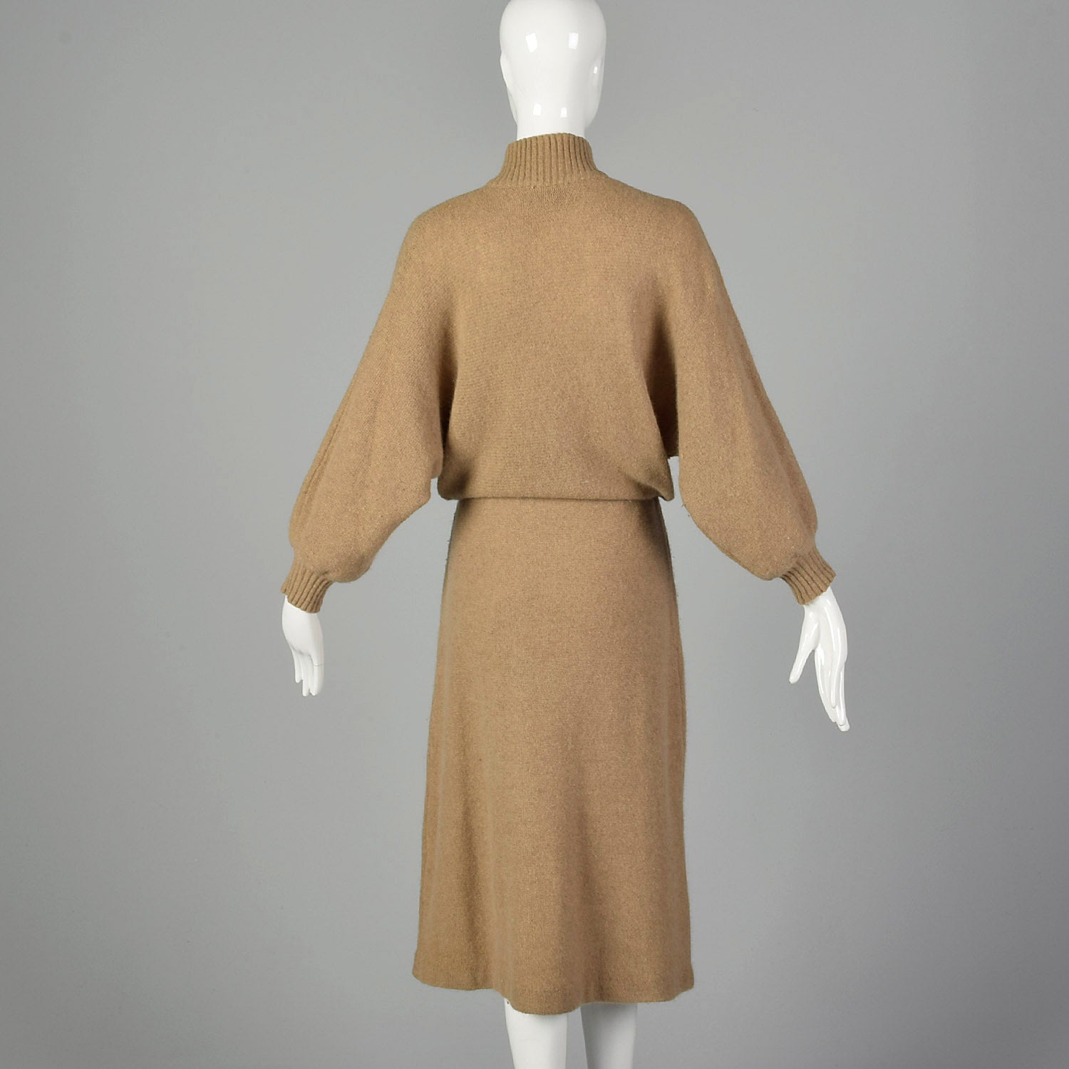 Medium Diane Von Furstenberg 1970s Tan Sweater Dress