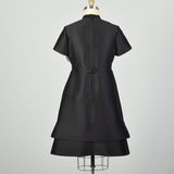 XL 1960s Lord & Taylor Black Cocktail Dress LBD
