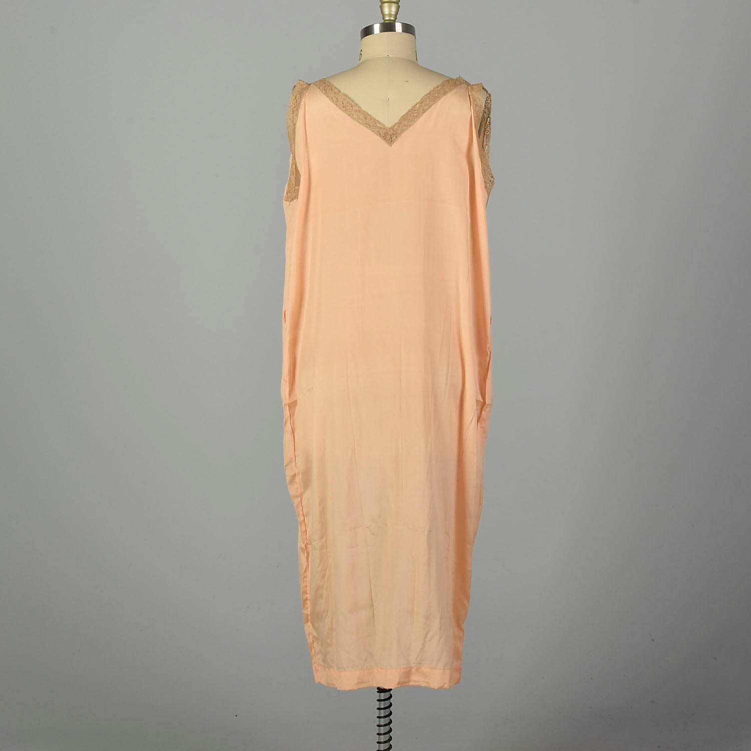 3XL 1920s Nightgown Boudoir Lingerie Peach Volup Sleeveless