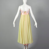 1960s Pastel Chiffon Evening Gown