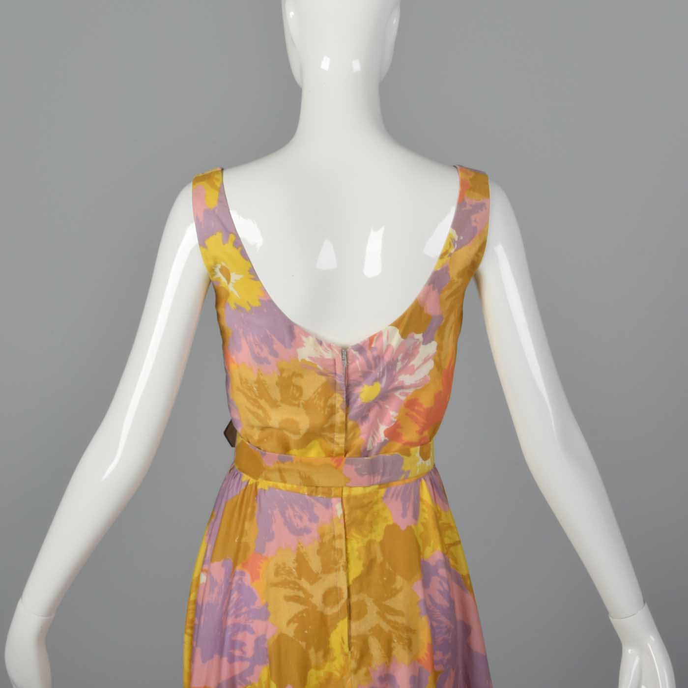 1960 Lilli Diamond Abstract Floral Print Dress