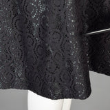 1950s Black Dress Set with Lace Overlay