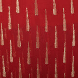 Adele Simpson Red Evening Dress with Golden Raindrops