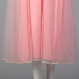 1960s Pink Nightgown with Shaped Lace Bust