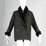 1950s Christian Dior Fur Lined Winter Jacket