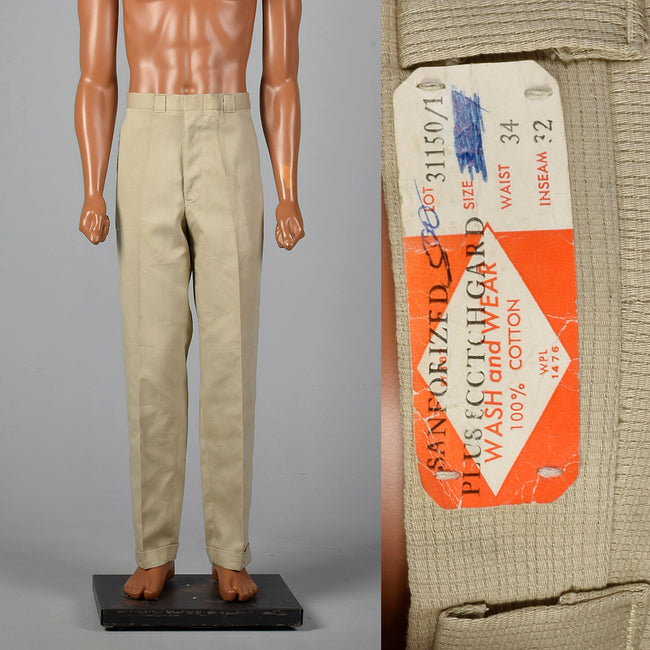 1950s Deadstock Tan Pants