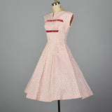 1950s Pink Fit and Flare Party Dress