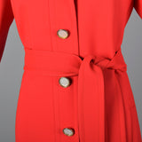 1960s Bright Red Coat Dress