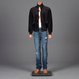 Medium Battaglia 1980s Reversible Black Leather Jacket