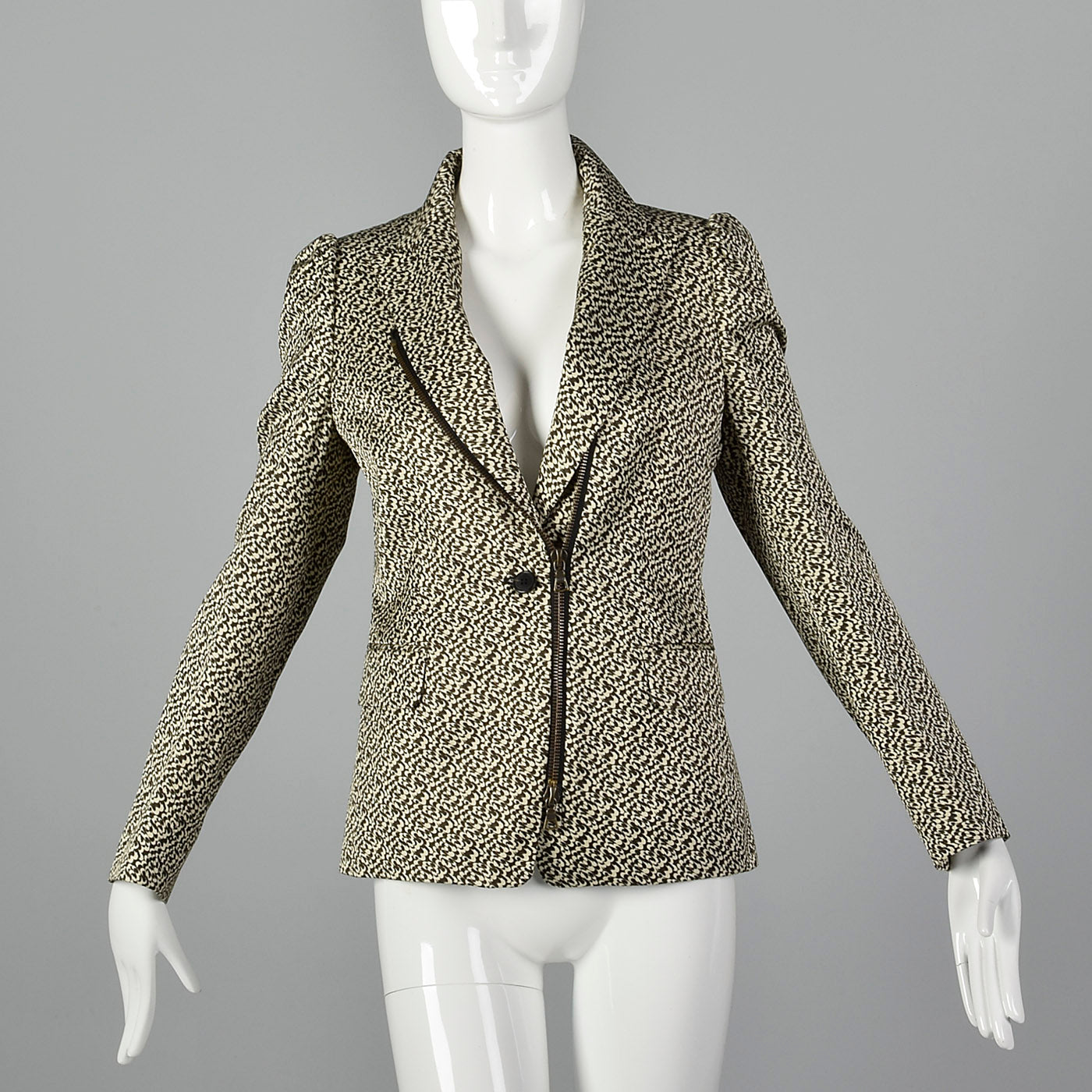 2000s Dries Van Noten Black and White Jacket