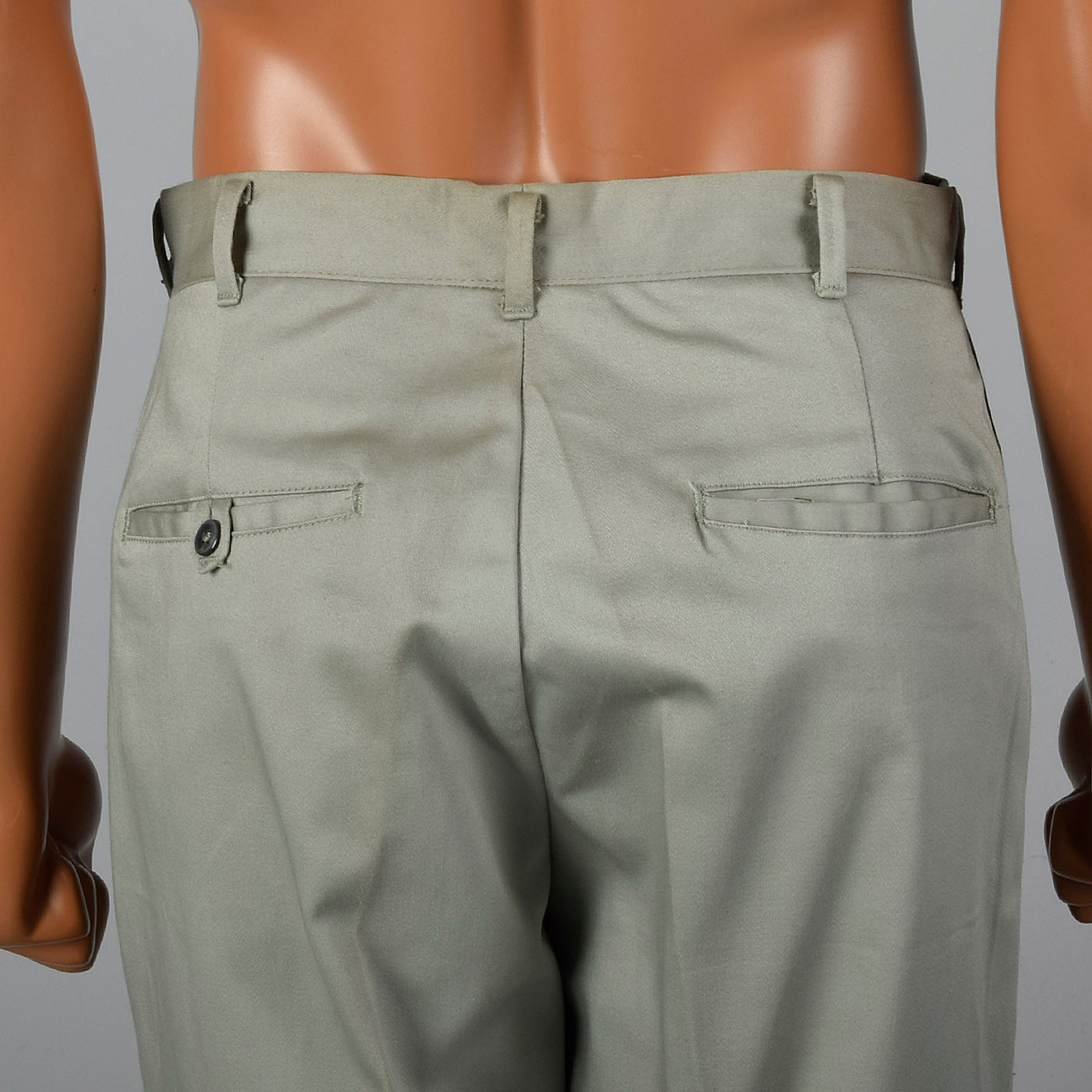 1950s Gray Sanforized Cotton Pants