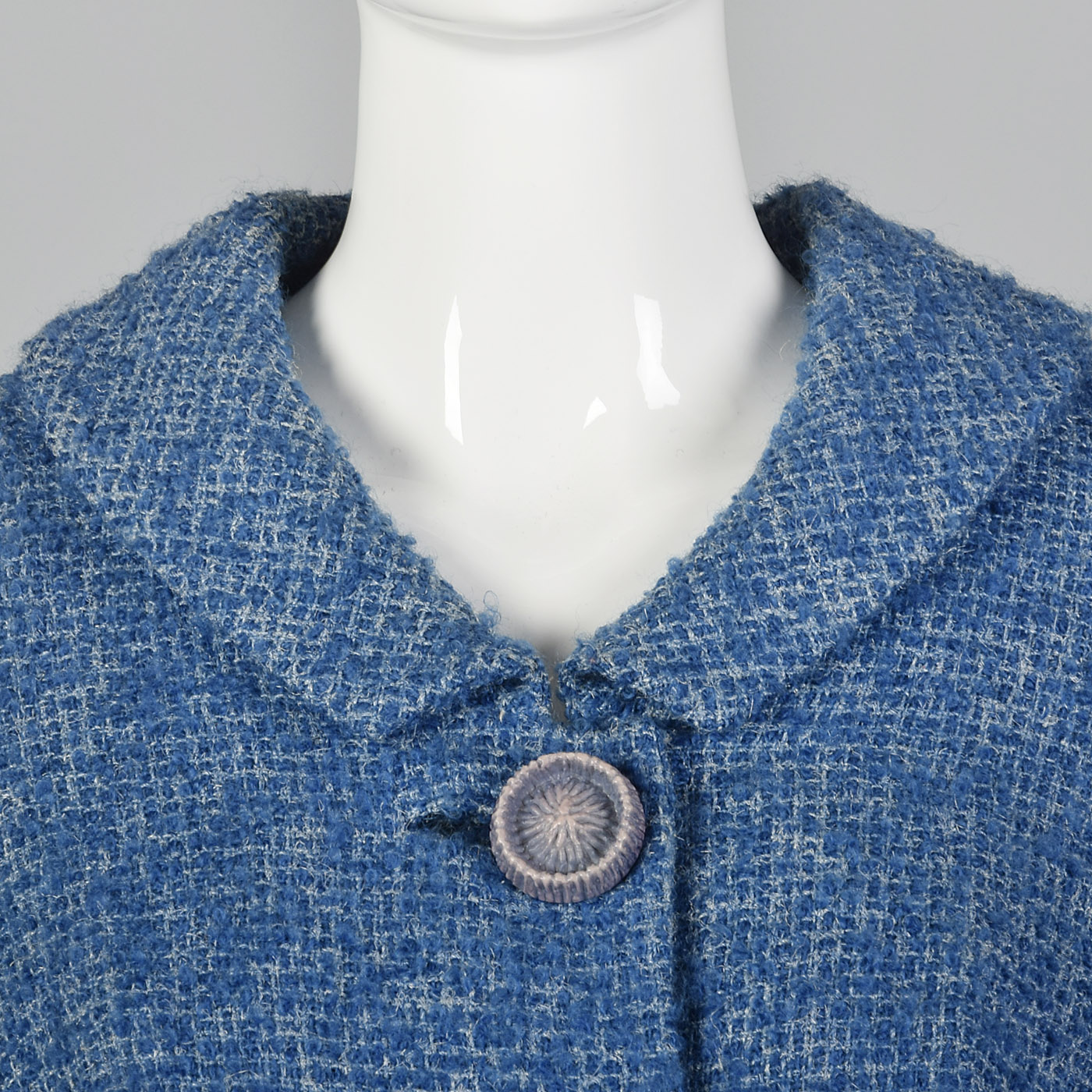 1960s Tweed Skirt Suit in Beautiful Blue