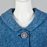 1960s Tweed Skirt Suit in Beautiful Blue