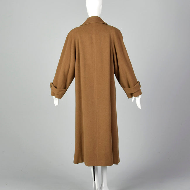 1970s Regency Brown Double Breasted Cashmere Coat