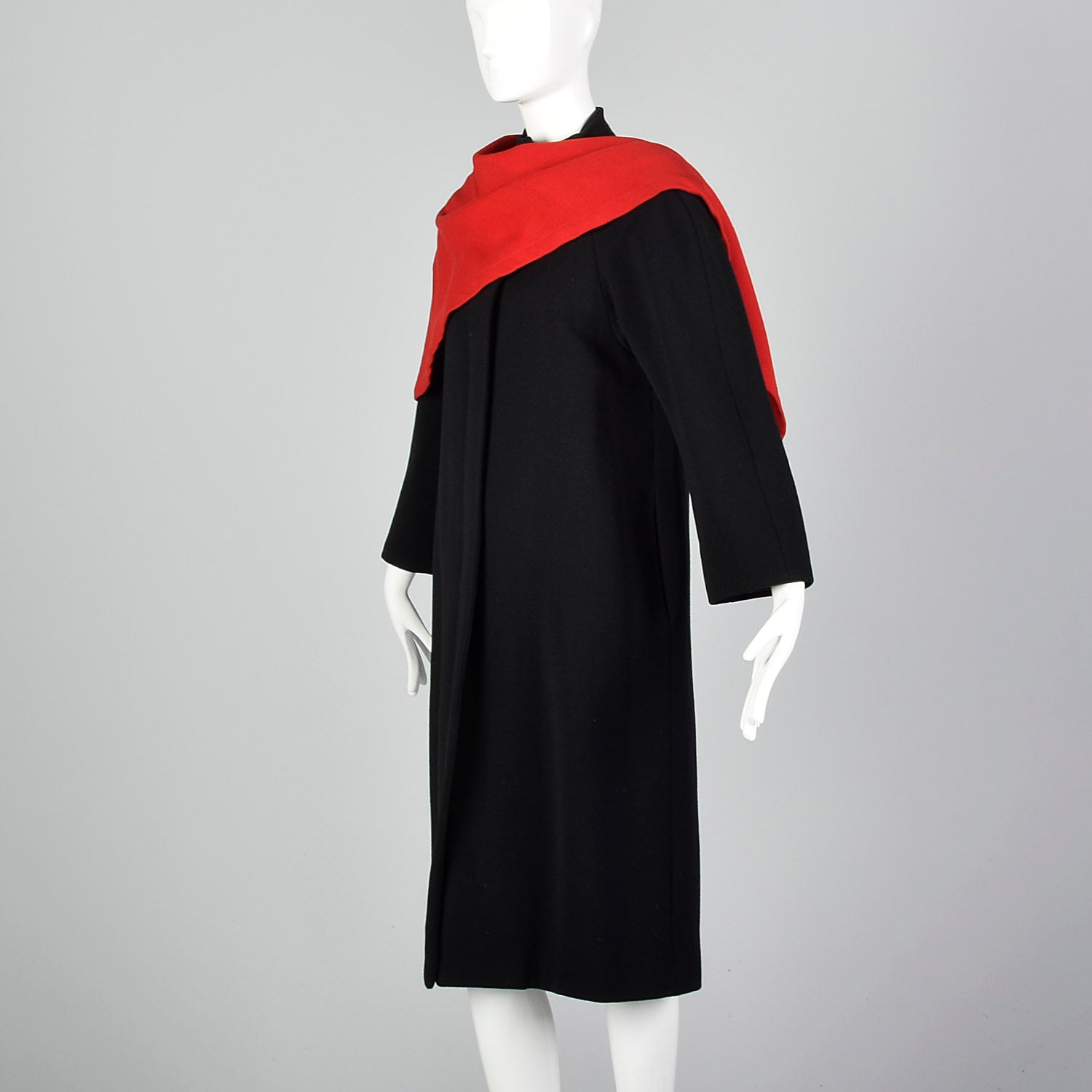 Small 1980s Albert Nipon Minimalist Winter Coat