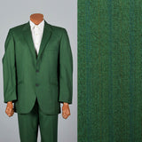 1960s Men's Bright Green Two Piece Suit