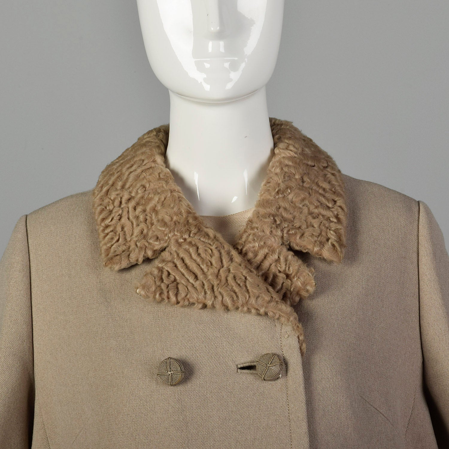 Medium 1960s Tan Three Piece Wool Skirt Suit