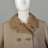 Medium 1960s Tan Three Piece Wool Skirt Suit