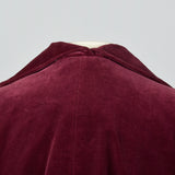 1940s Burgundy Velvet Coat with Mutton Sleeves