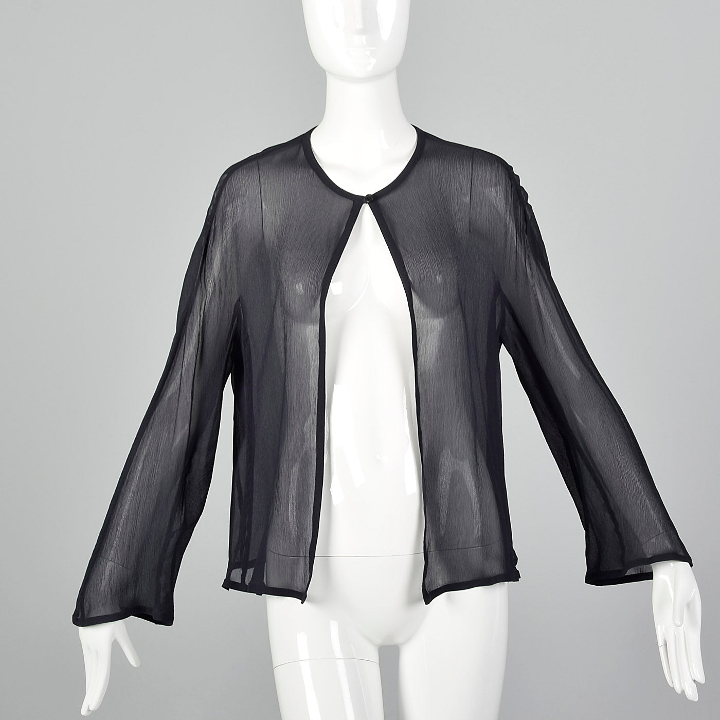 1990s Armani Sheer Navy Top