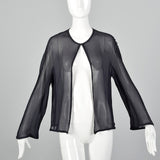 1990s Armani Sheer Navy Top