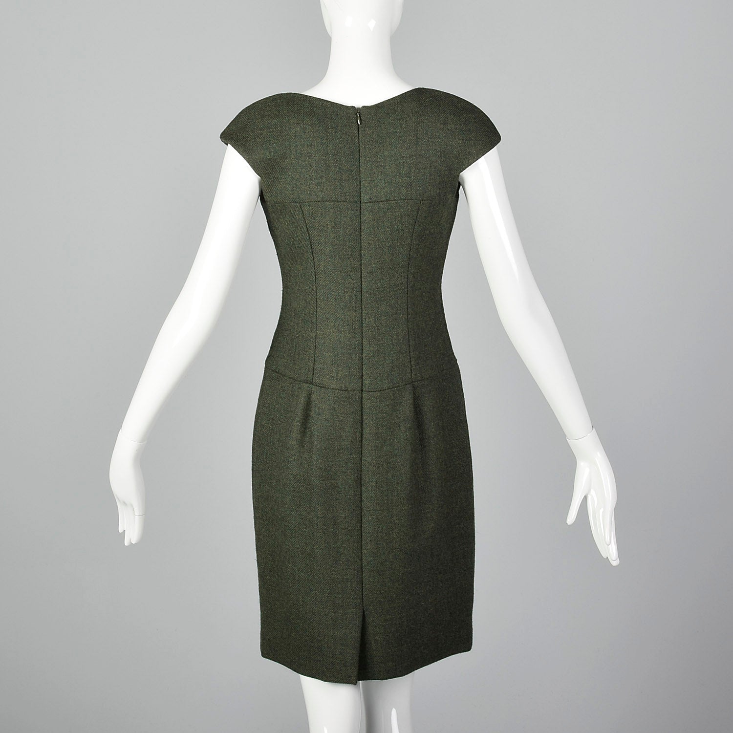 Classic Green Wool Dress by Norman Ambrose