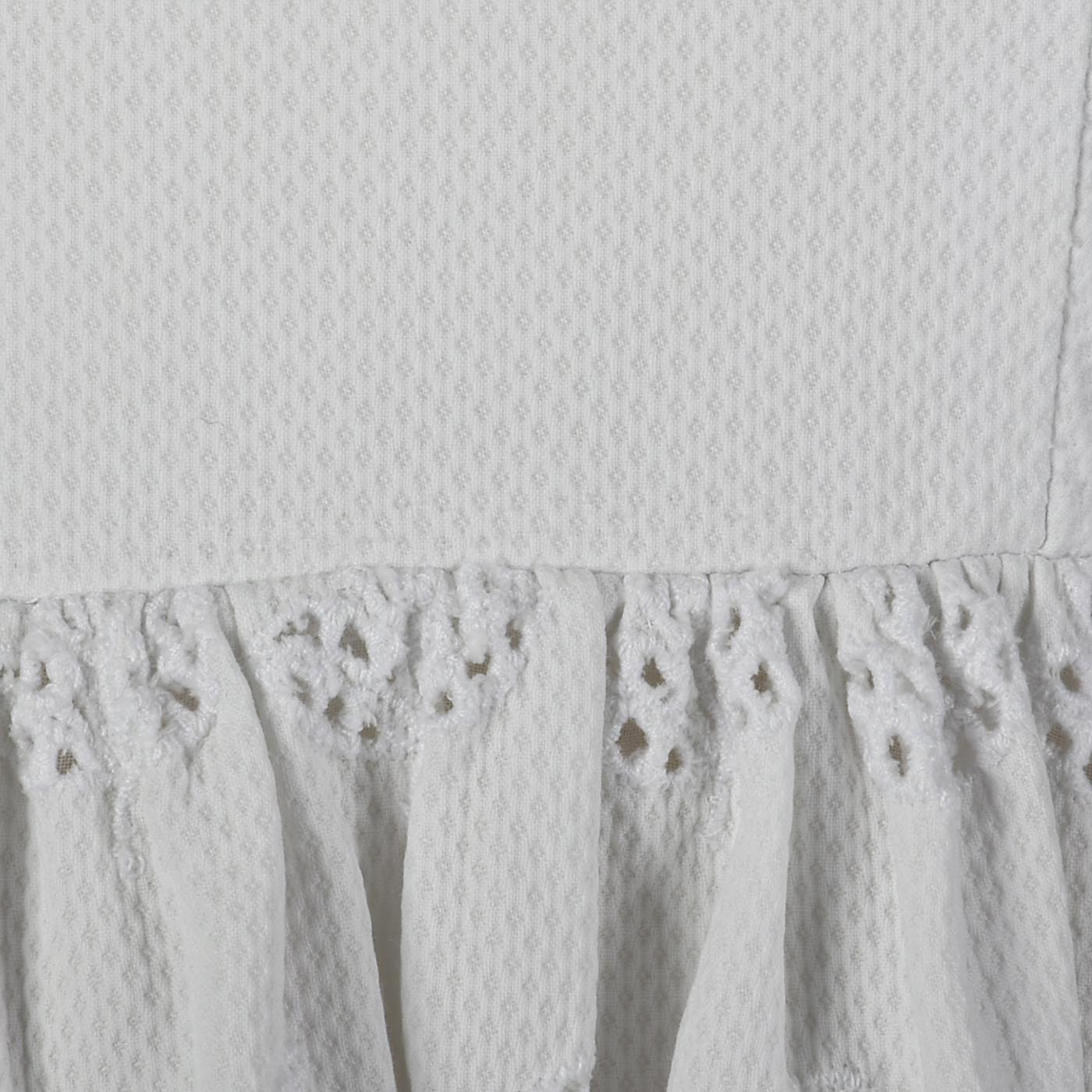 XXS 1950s Eyelet Dress White Cotton Sleeveless