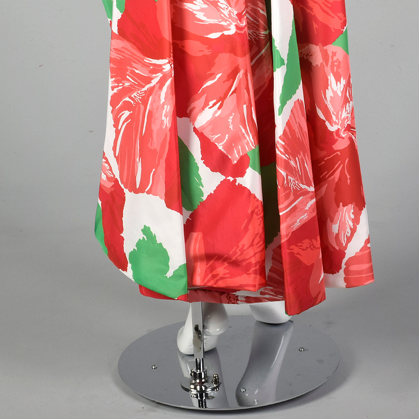 1980s Victor Costa Floral Print Dress