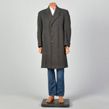 Medium 1950s Grey Burberry's Winter Coat Scottish Heavyweight Wool
