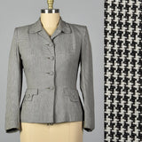 1950s Black and White Houndstooth Jacket