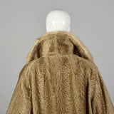 XL 1950s Faux Fur and Real Fur Coat