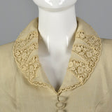 1950s Linen and Lace Jacket