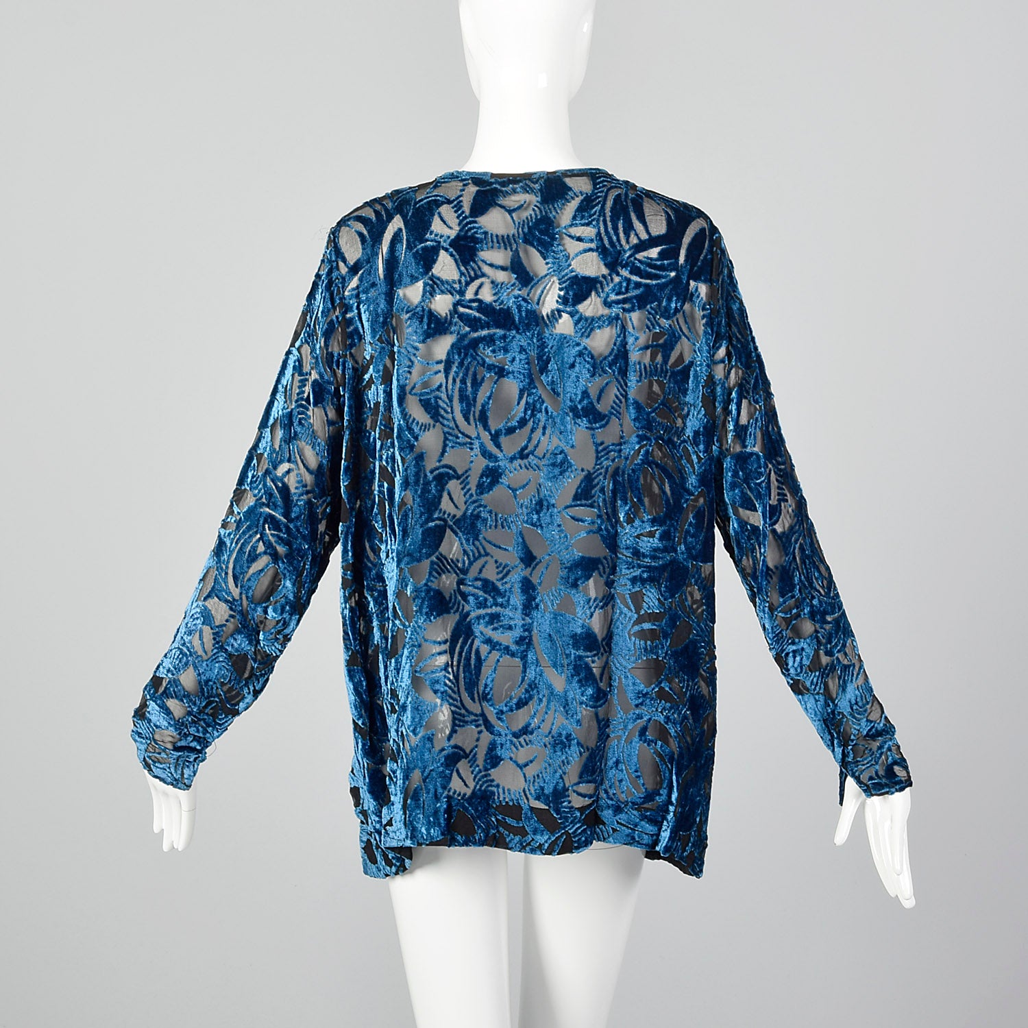 XL 1920s Silk Devore Blouse