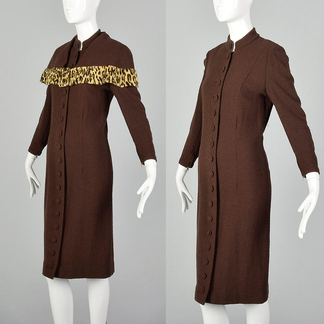 Small Early 1940s Knit Dress and Capelet Set