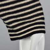 Small Sonia Rykiel 1990s Oversized Black and White Striped Sweater