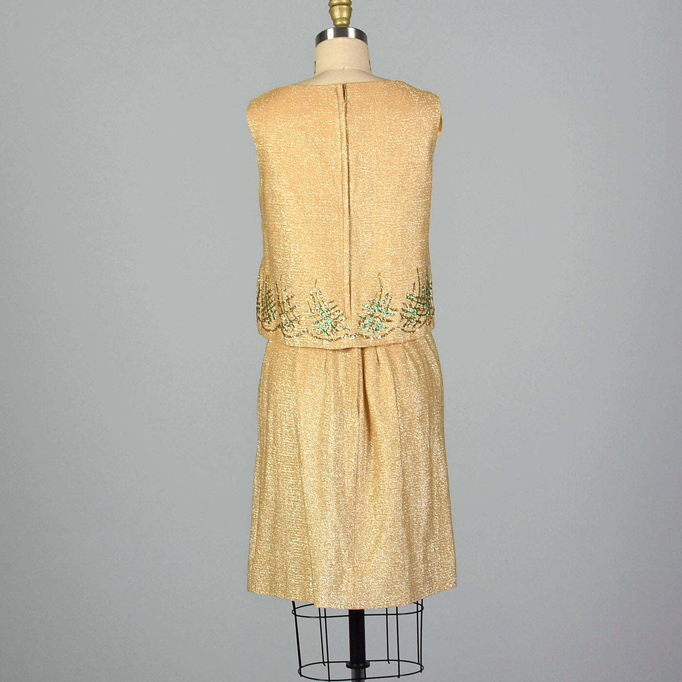 1960s Gold Lurex Skirt Set