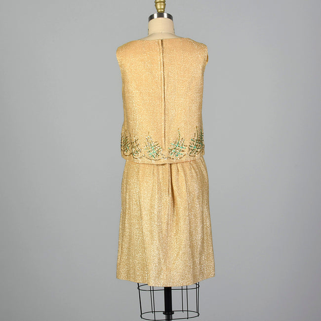1960s Gold Lurex Skirt Set