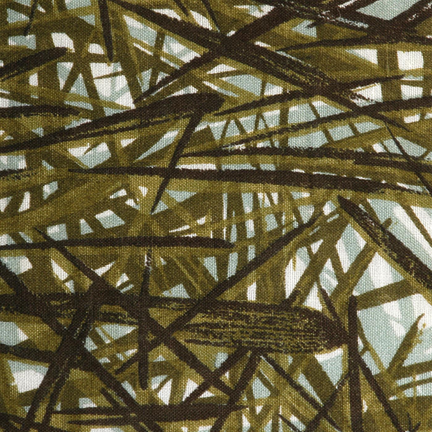 1950s Day Dress with Green and Blue Print