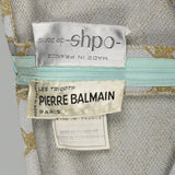 Small Pierre Balmain 1970s Gold and Ivory Sleeveless Dress 70s